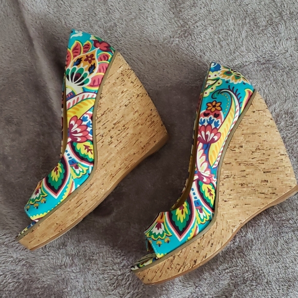 Nine West Multicolor Wedge - Picture 3 of 7